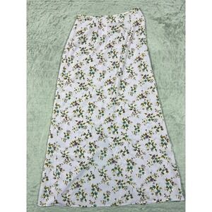 Vintage Y2K Floral Maxi Skirt Size S Purple Fairy Cottagecore Feminine Easter